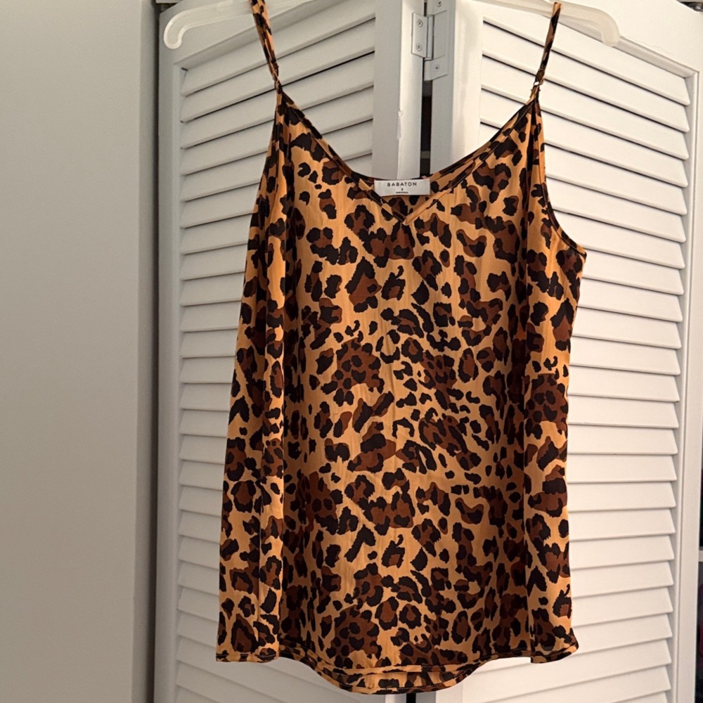 Babaton Aritzia size S Leopard Print Camisole Top